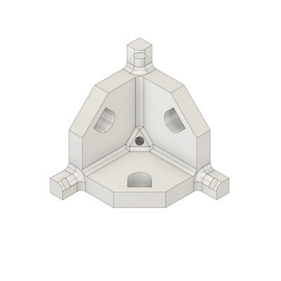 40-010-1 MODULAR SOLUTIONS CONNECTOR<br>3-WAY BODY CONNECTION ANGLE W/ HARDWARE